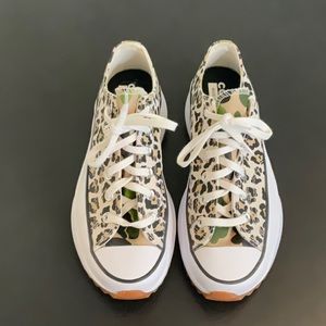 Converse Run Star High Low Leopard Shoes